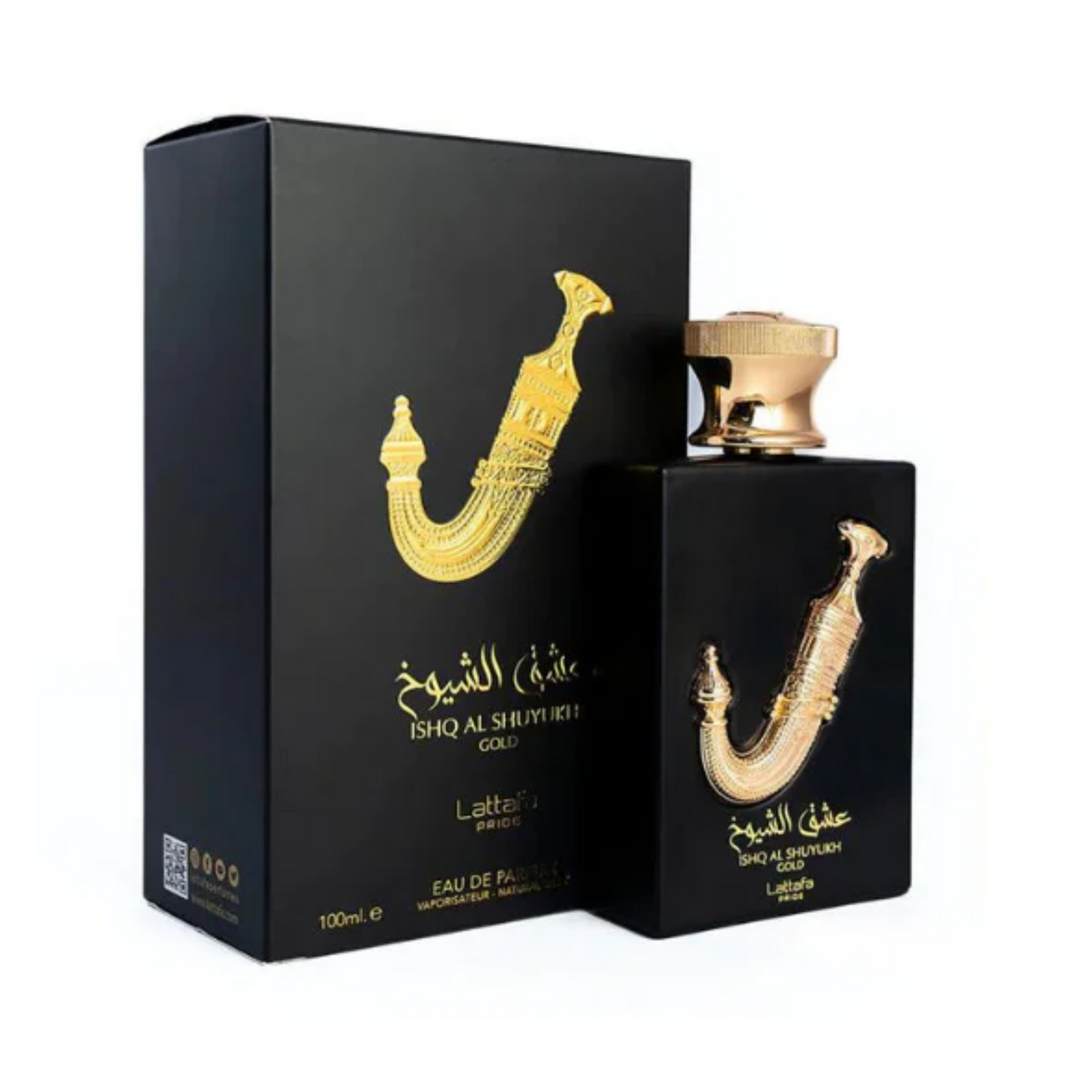 Isqh Al Shuyukh Gold de Lattafa es una fragancia árabe unisex de 100ml.