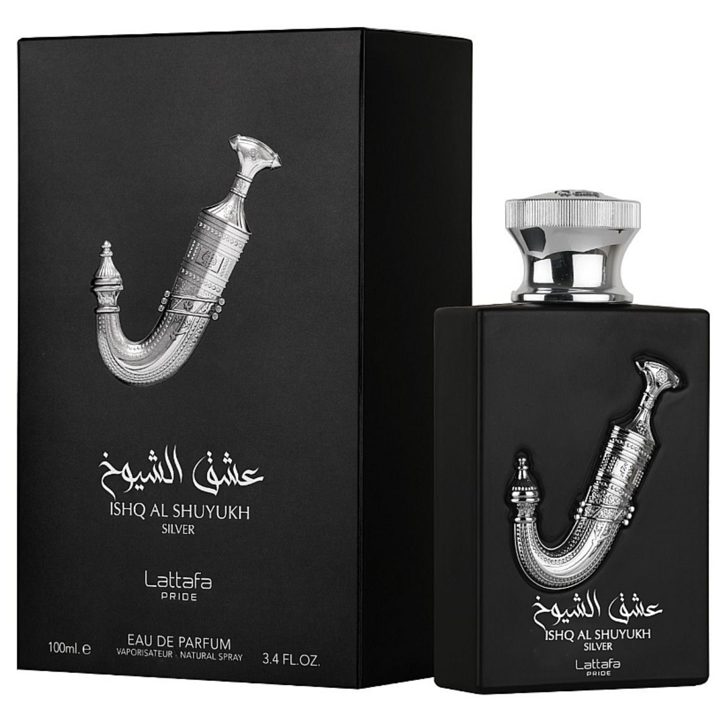 Ishq Al Shuyukh Silver de Lattafa es una fragancia unisex masculina de 100ml.