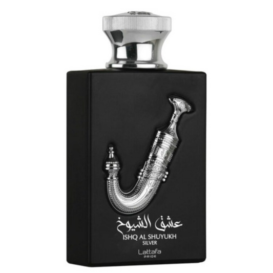 Ishq Al Shuyukh Silver de Lattafa es una fragancia unisex masculina de 100ml.