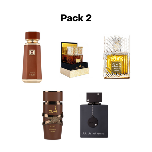Pack de Muestras numero 2 de perfumes árabes de tienda online de perfumes árabes